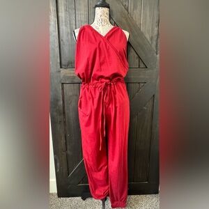 Elegant Red Women's Jumpsuit
